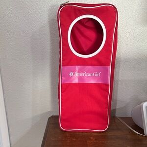 American Girl Red and White Doll Bag